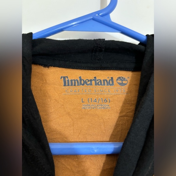 Timberland Boys Long Sleeve Hooded Shirt - Large - Picture 3 of 4